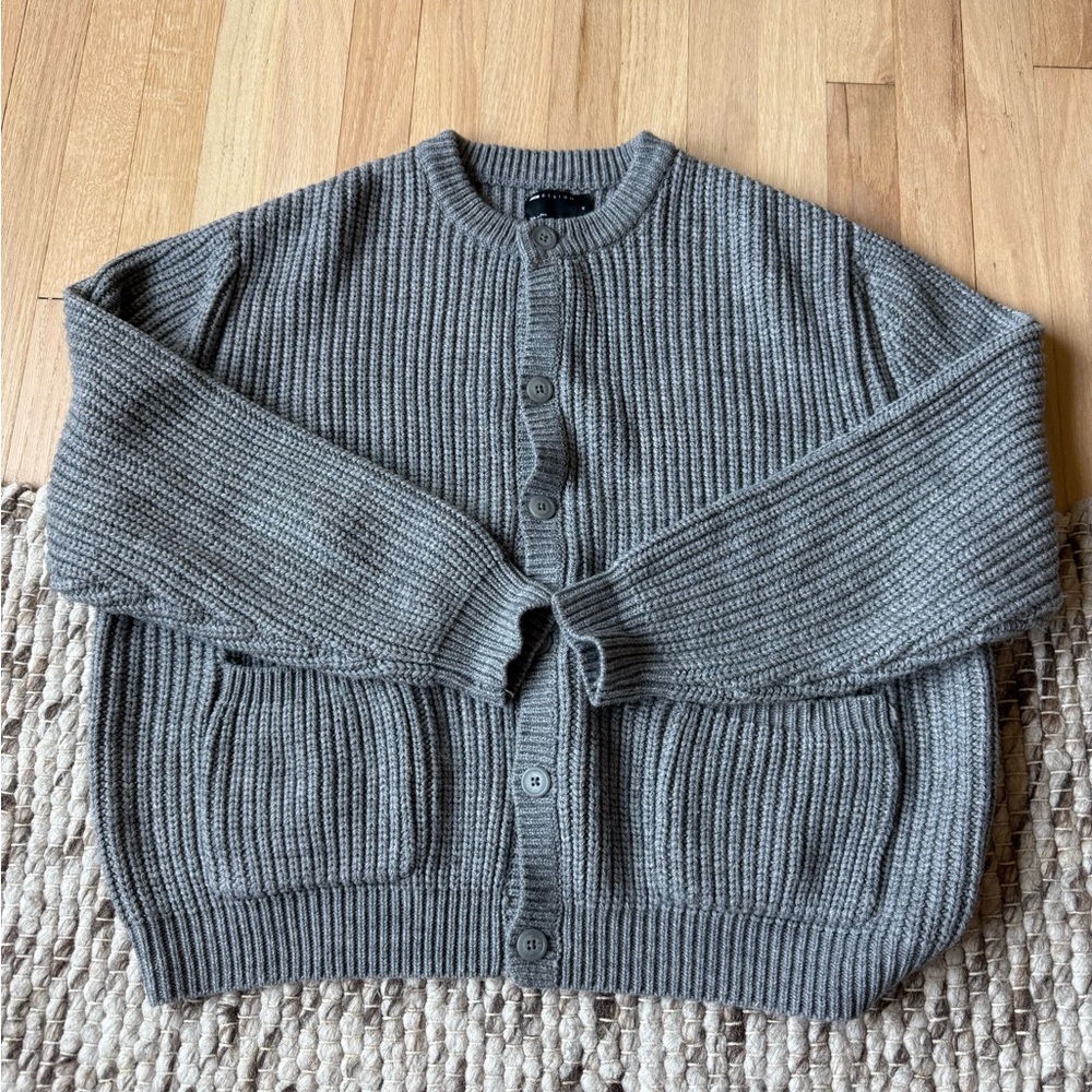 ASOS Charcoal Ribbed Cardigan